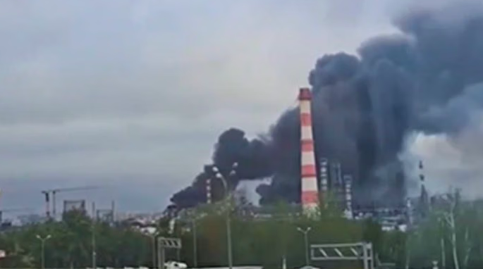 Russian air defense shot down 72 drones, with one falling in Peterhof area, local Telegram channels report fire at port facility