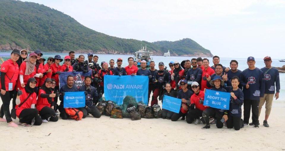 354.68 kg of marine debris and trash collected by volunteers on Redang Island