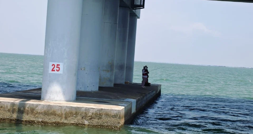 A woman was among the three individuals arrested for fishing beneath the Penang Bridge