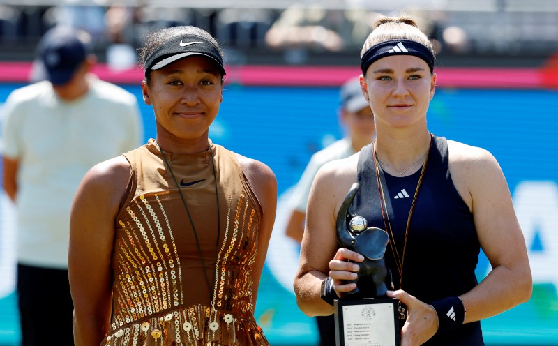 Muchova wins Wimbledon warm-up after Osaka walkover