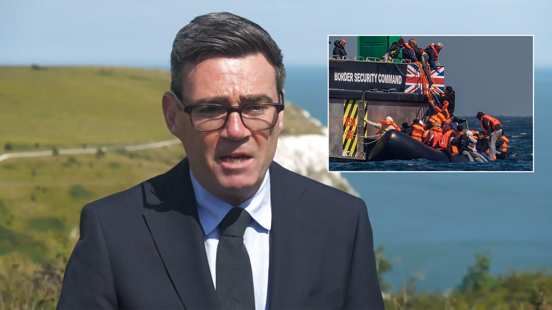 Andy Burnham vows to be 'relentless' on small boats crisis - and aims a dig at his rivals