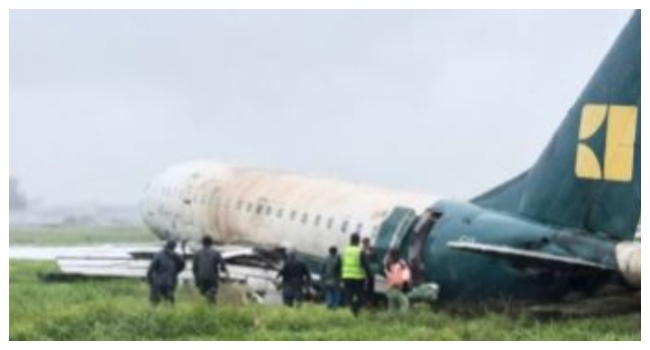 Just In: Enugu Air aircraft overshoots runway in Benin airport; ‘Everyone’s safe’