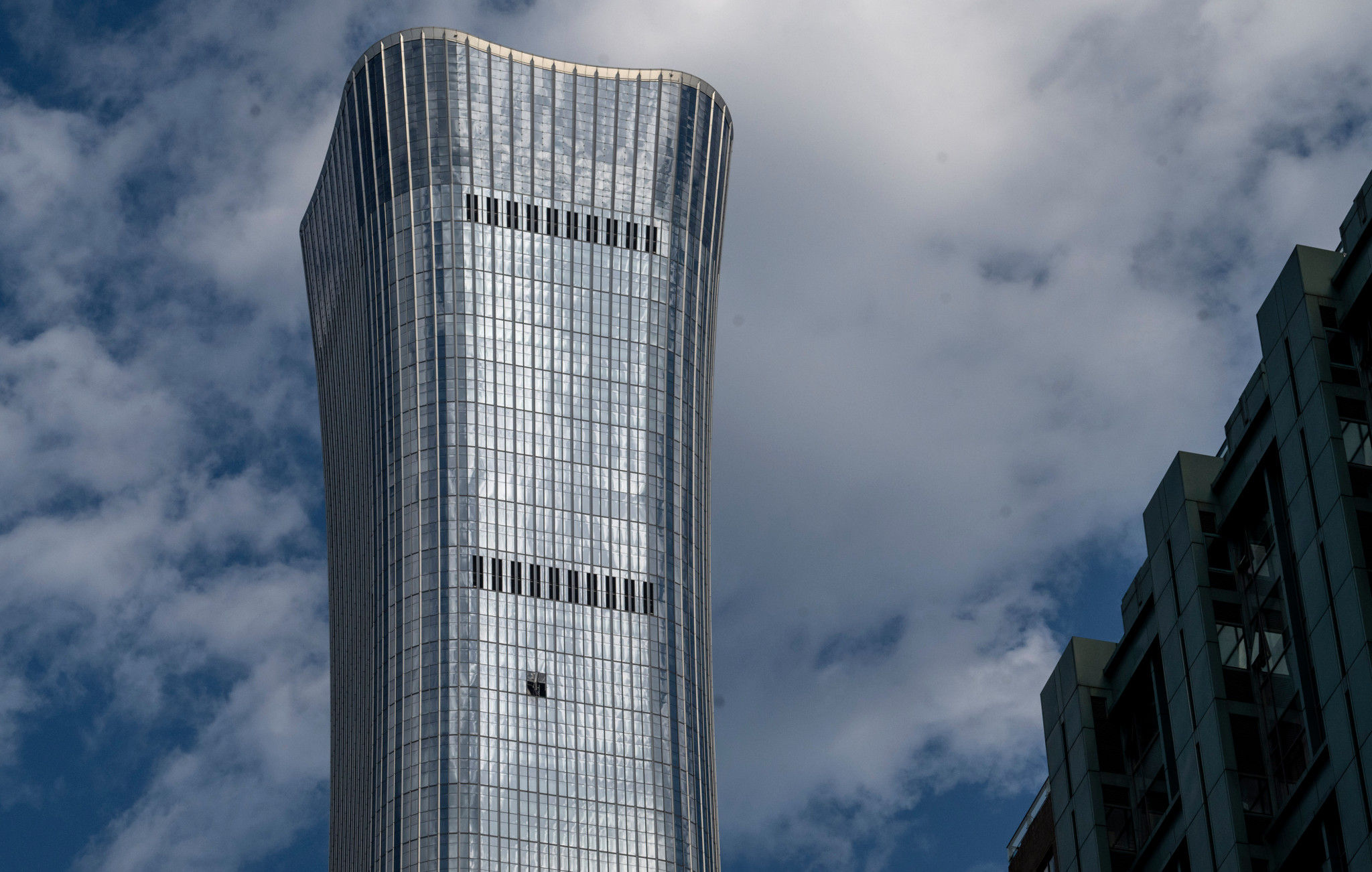 Chinese authorities clear every trace of the small plane crash into Beijing’s tallest building