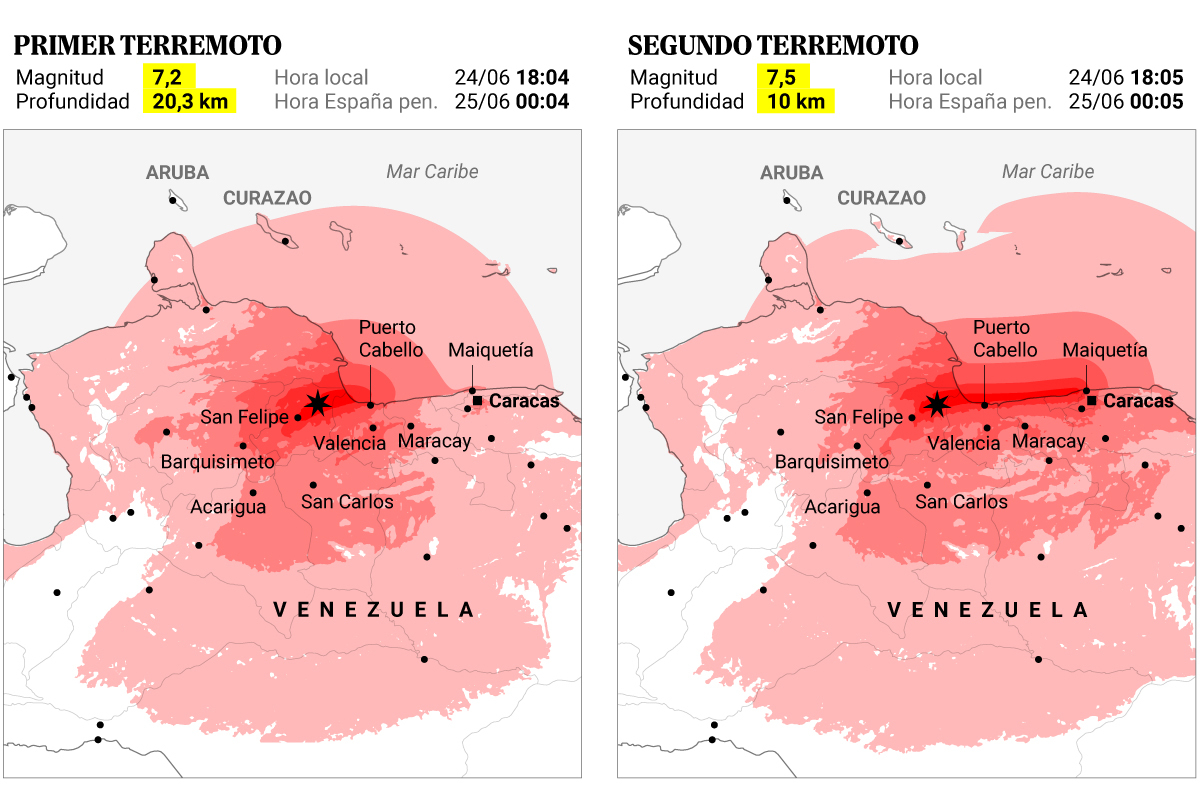 Double earthquake in Venezuela: the graphics that show the dimension of the tragedy