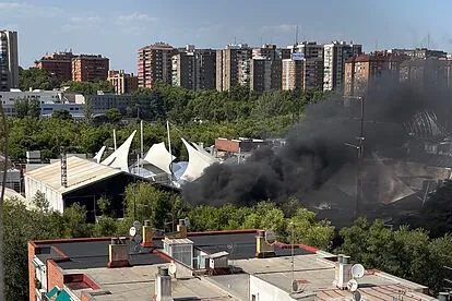 Detained the alleged author of the fire that forced a commercial centre to be evicted in Madrid
