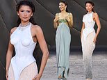Zendaya wears shimmering white outfit at The Odyssey premiere