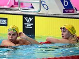 Australia also swept the men's 4x200m freestyle relay, while Muhamad Aznil won a golden hat-trick with three Games records