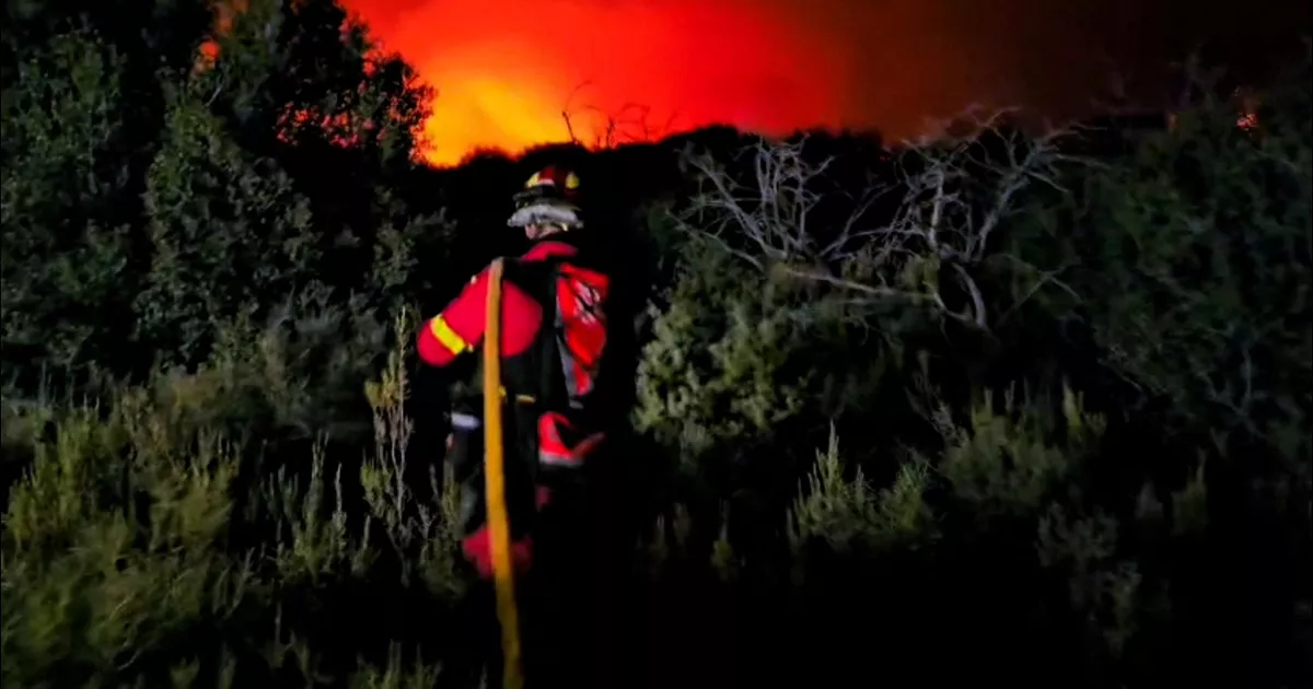 Spain. Aragon: "very active" fire burned more than 12,000 hectares, and could spread