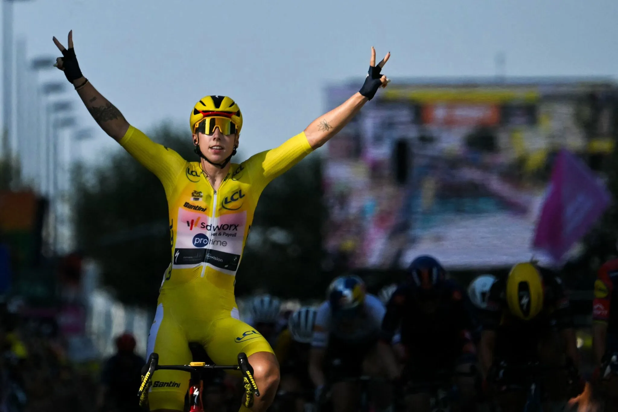 Tour de France women. The 2nd stage ranking won by Lorena Wiebes