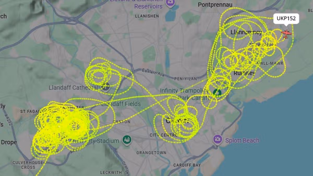 Why the police aeroplane was circling the Taff Trail and parts of Cardiff for hours