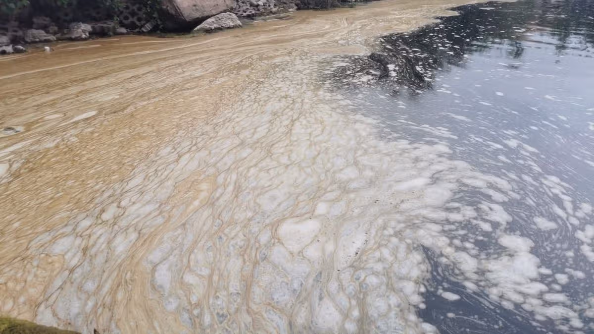Part of Welsh river turns brown prompting investigation