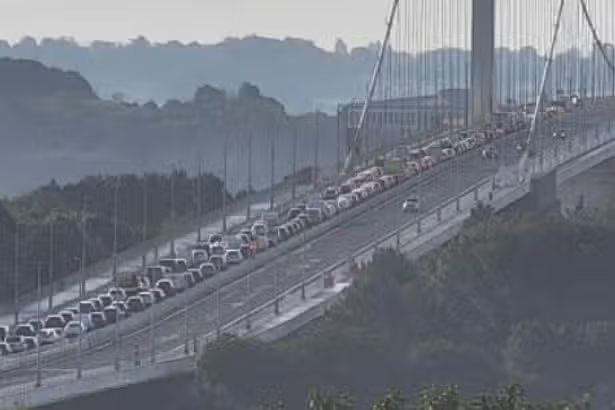 All traffic held on Severn Bridge following crash
