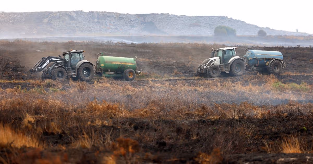 Heartbreaking pictures show scale of devastation as Blaenavon wildfire burns for tenth day