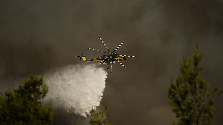 The fires in Greece have destroyed a large area while the situation in Spain is improving