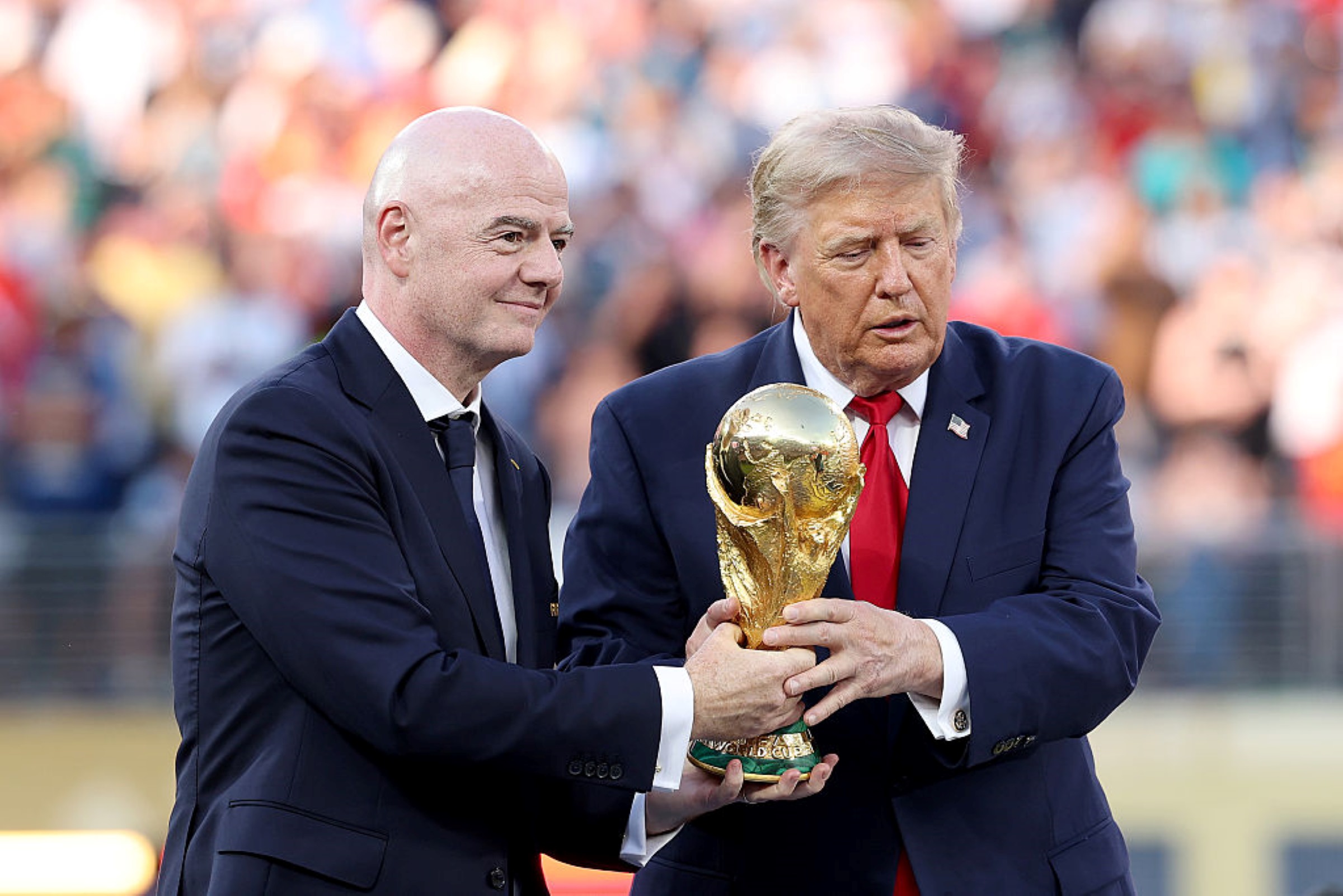 Trump and Infantino deliver World Cup Cup to Spain