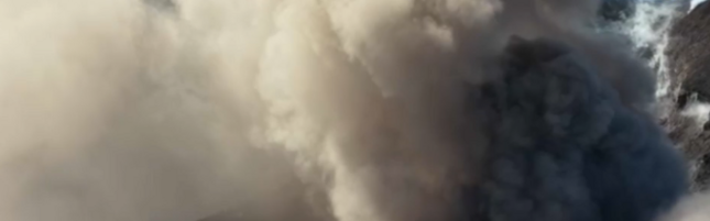 Etna, the explosion in the North East crater filmed by the drone