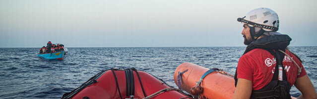 Emergency ship rescue a boat in the Libyan Sar area, dead 7 migrants