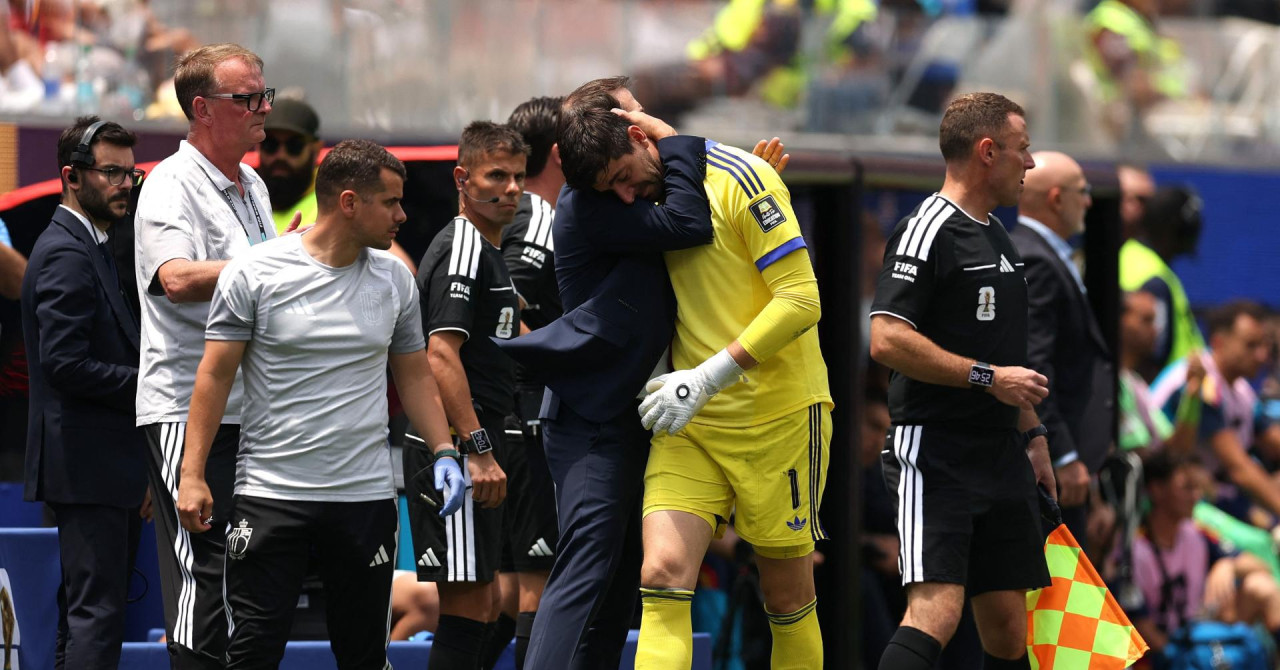 The Belgian goalkeeper, 34, was substituted in the 71st minute during what may be his last World Cup appearance