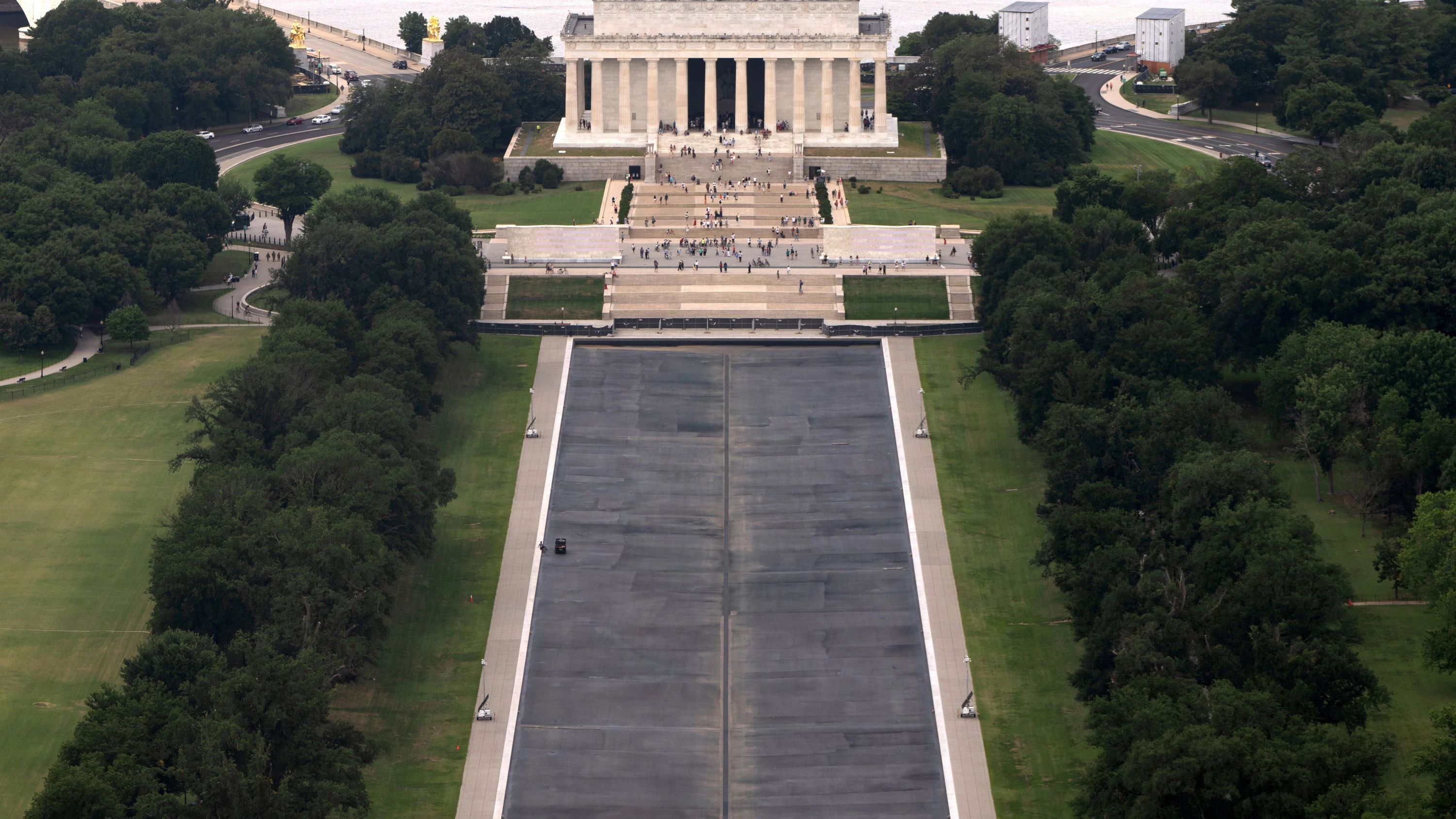 US under Trump: Justice Department: Construction company caused damage to the “reflecting pool”