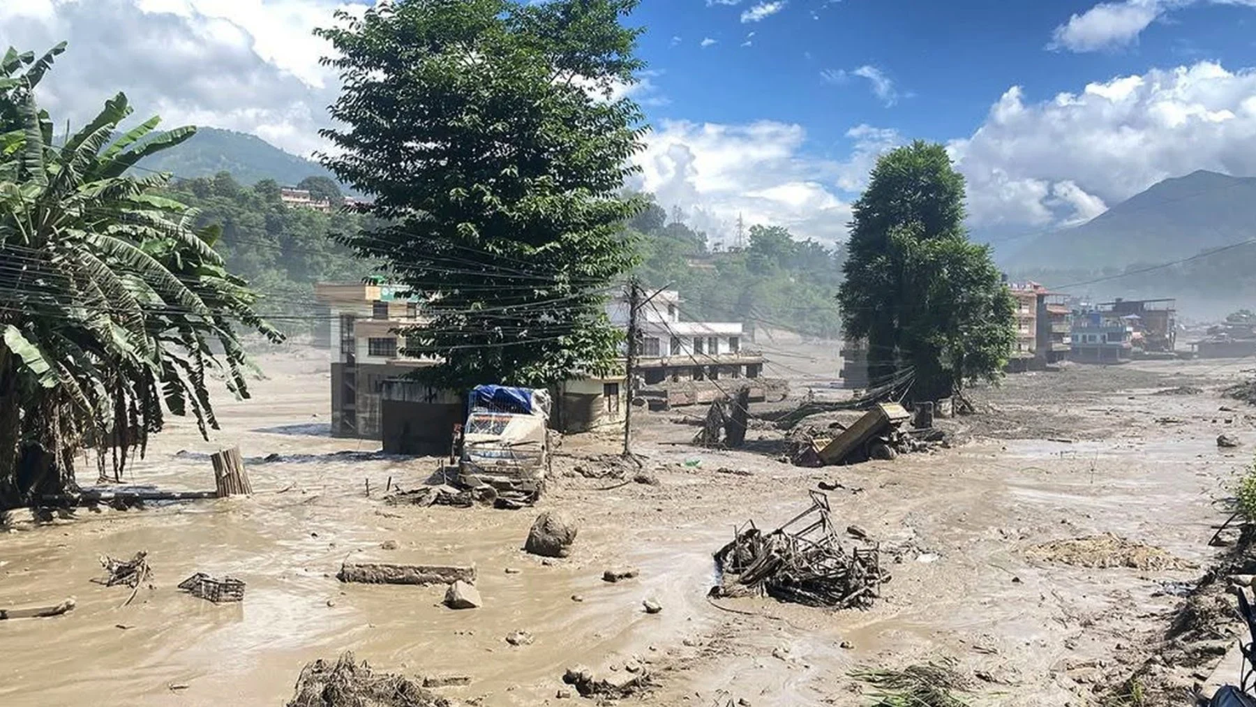 China mobilizes relief after flooding on the Tibetan border with Nepal