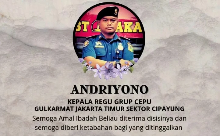 Gulkarmat officer dies while handling fire in Kramat Jati
