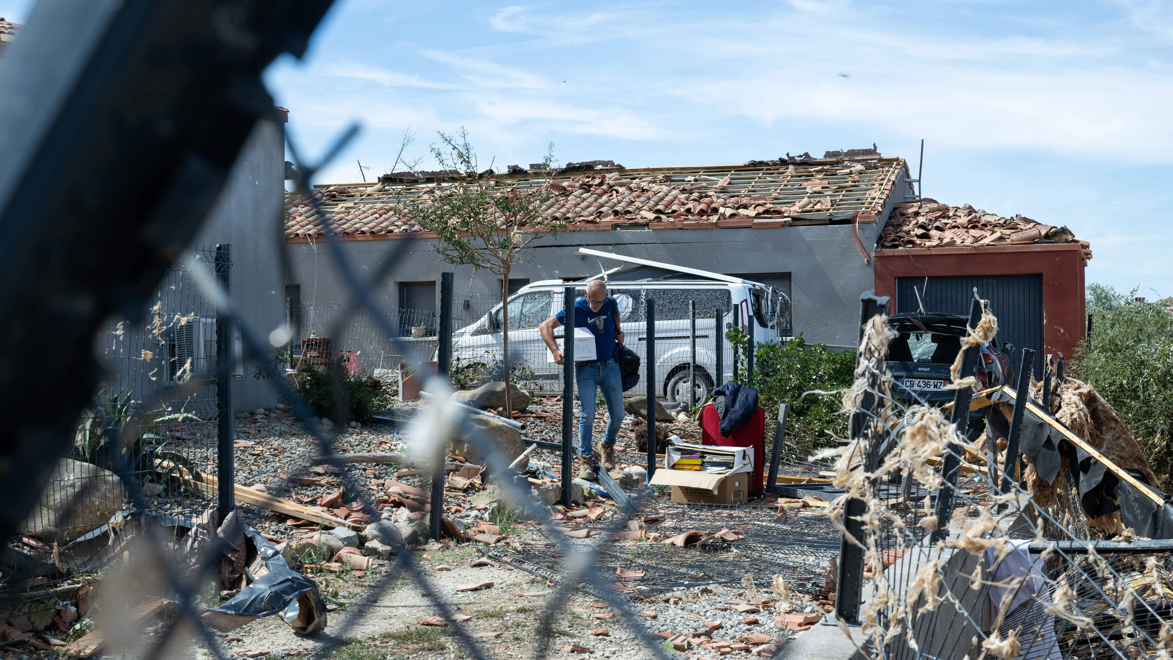 Dozens hurt and homes destroyed as tornado hits southern France