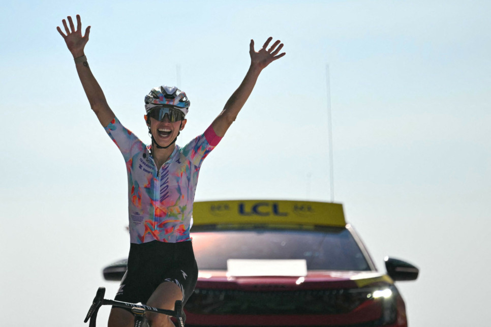 Catherine Unknown won the 7th stage of the Tour de France. Polish race leader