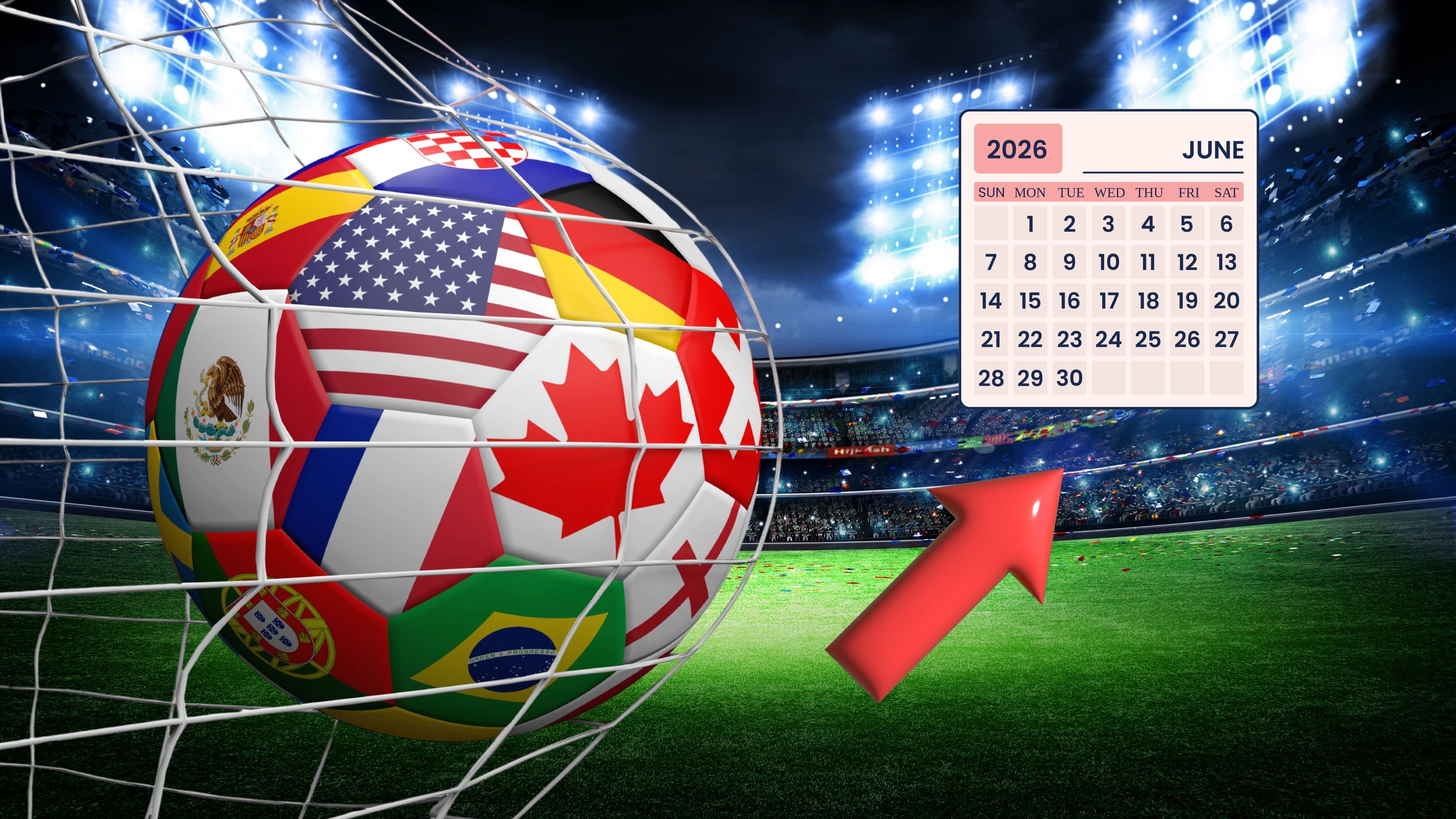 World Calendar 2026: matches from Monday 22 to Saturday 27 June