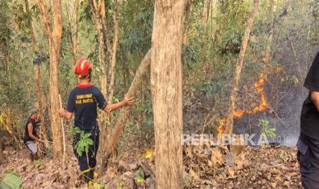 The blaze in Gunung Gedhe hills, Bantul, scorched about 300 square meters on Thursday
