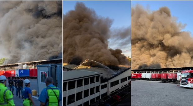 Milan, a vast fire between the Bovisa and Dergano districts: high columns of smoke