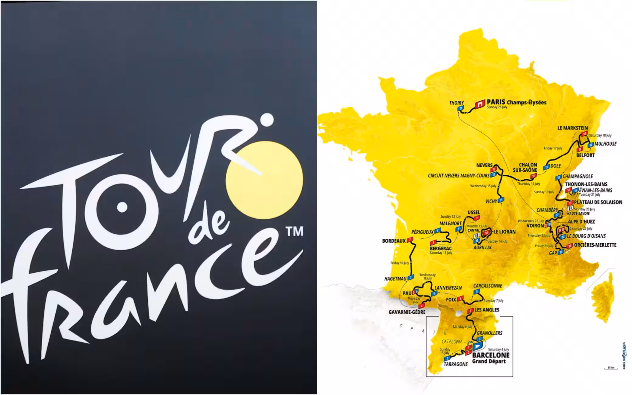 Tour de France, today stage 14: times, route and where to see it on TV in clear