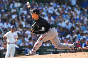 The Minnesota Twins reliever's 10-game suspension was cut after appeal, a first in such cases, his agency said