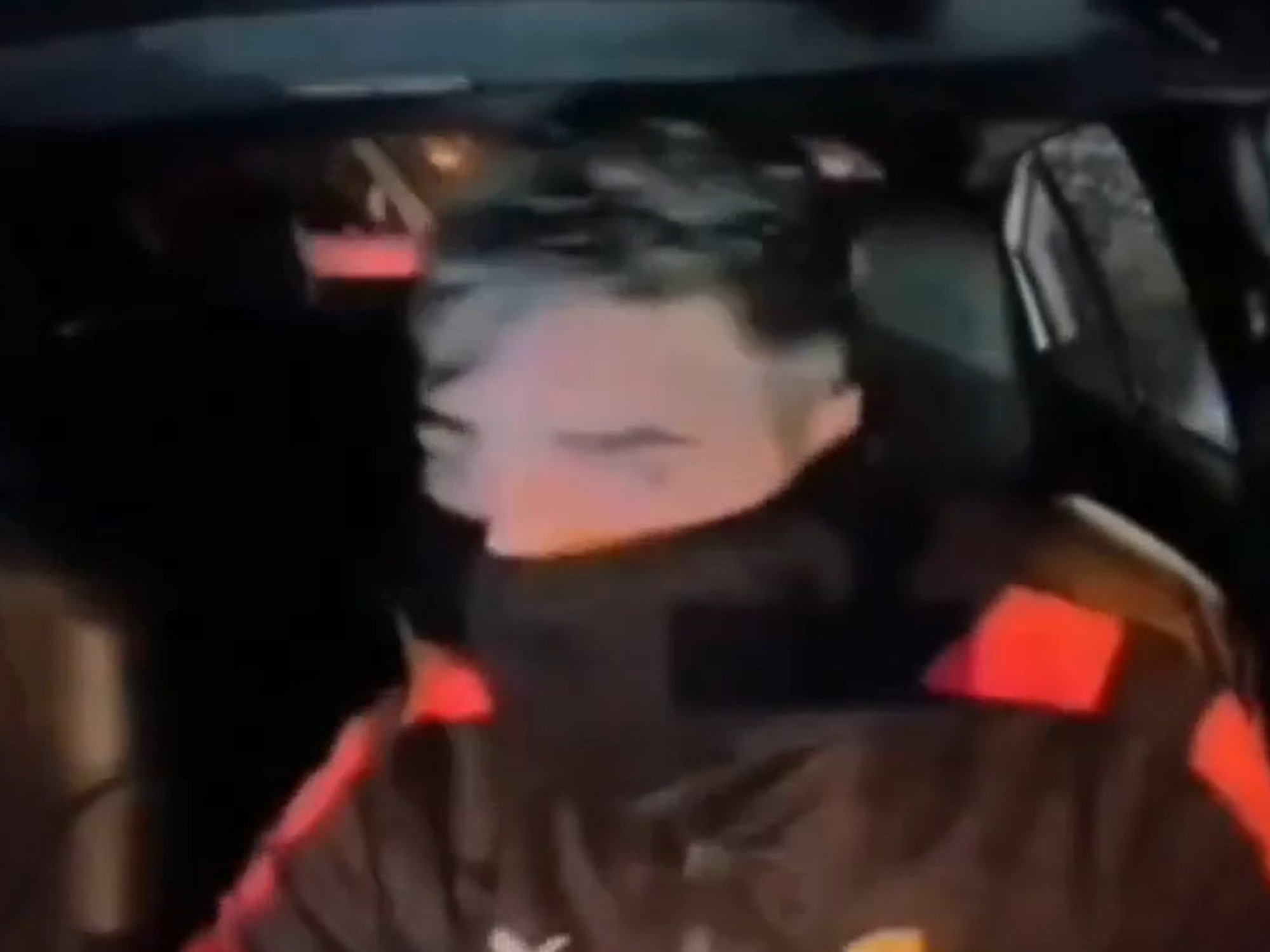 They stole a car and were recorded by an internal camera: "If you find another car, stop it cat"