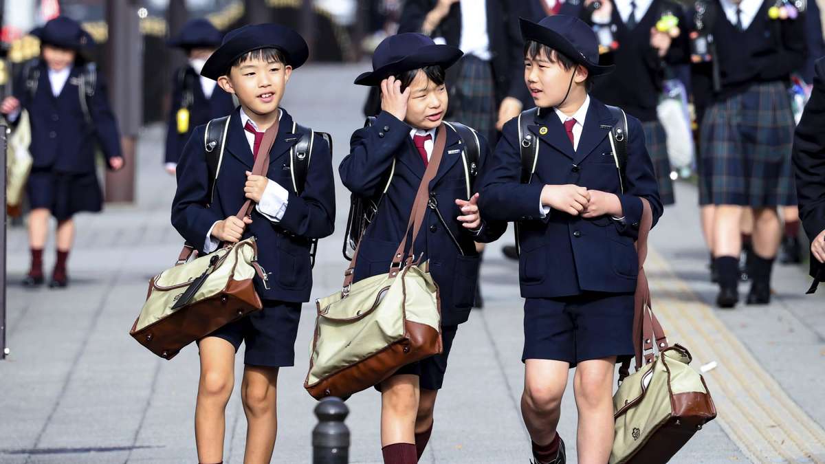 In Japan, school goes until 6 pm and the children still like to go