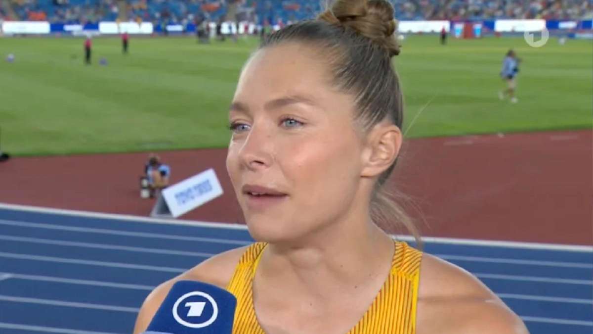Sprint star Gina Lückenkemper cries after European Championship debacle on TV