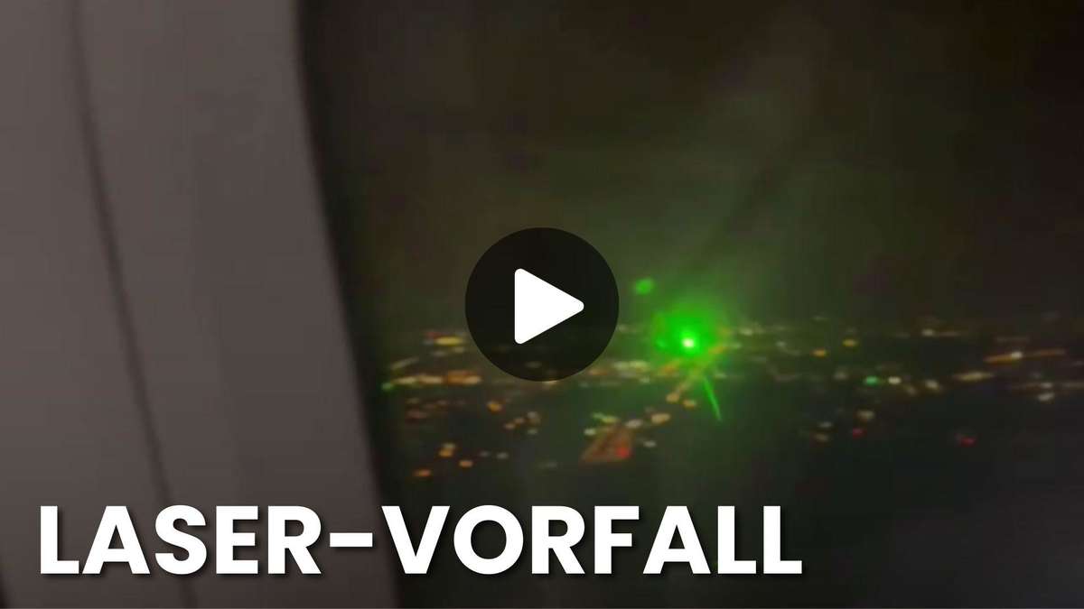 Pilot blinded while approaching Berlin: Laser pointer attack in video